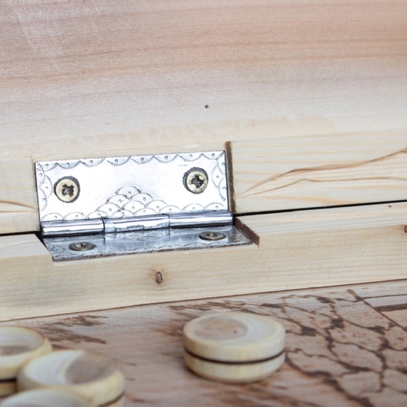 Handmade Wooden Backgammon Set | Hand Carved | Made in Ukraine | - Picture 4 of 11